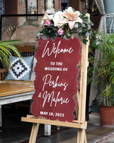 Brushed Back Acrylic Welcome Sign-RR